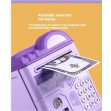 Prime Elektronik Atm Kumbara, Şifreli ve Parmak Izi Korumalı, Müzikli, Mor