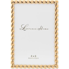 Prime Frames Metal Çerçeve, Halat Tasarımı, 10 x 15 Cm, Altın Rengi