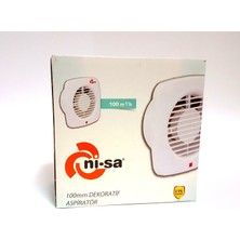 Nisa 100 mm Dekoratif Aspiratör 12W Güç 100 m³/h Aktarma Debisi Kolay Montaj Özelliği