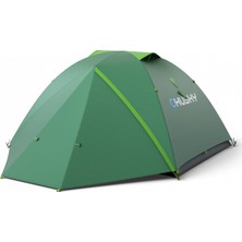 Husky Burton 2+1 Kişilik Çadır 3000 mm Su Geçirmezlik Özelliği ile Yeşil Renk 4 m² Alan