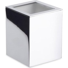 Prime Tezgah Üstü Diş Fırçalığı Krom Renk 102X80X80 mm