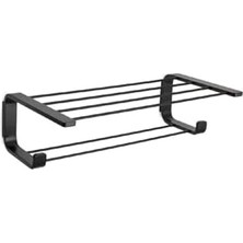 Prime Banyo Havlu Rafı Siyah Renk 140X269X500 mm