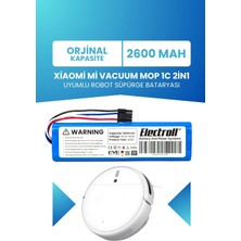 Electroll Xiaomi Mi Vacuum Mop 1c 2in1 Uyumlu Batarya (Standart Kapasite) 2600MAH Robot Süpürge Pil STYTJ01ZHM
