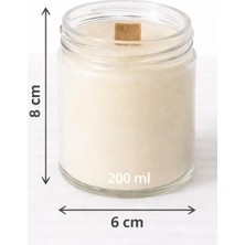 Prime Kahve Kokulu Dekoratif Ahşap Fitil 200 ml Kutulu Hediyelik Kavanoz Mum