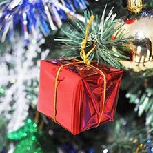 Prime 12 Adet Yılbaşı Ağacı Süsü Küçük Hediye Kutuları Asılı Süslemeler Mini Folyo Kutuları El Yapımı Hediye Kutuları Ağacı Süslemeleri Çeşitli Renkli
