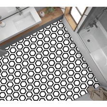 Prime Yer Kaplama Zemin Kaplama Folyosu 65X130 cm Siyah Altıgen