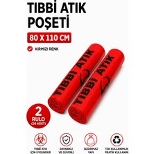 Genç Sağlık Tıbbi Atık Poşeti 80×110 cm 2 Rulo (20 Adet)