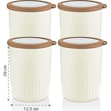 Prime Vakumlu Saklama Kabı Silindir, Kumsal 2, 10 Lt*4'lü