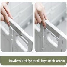 Prime Katlanabilir Iki Tekerlekli Alışveriş ve Depolama Çantası – Kapaklı Teleskopik Çekme Kolu Kamp Plaj Çok Amaçlı Beyaz