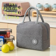 Prime 304 Çelik Bölmeli Lunch Box Seti | Termal Çantalı, Bölmeli, Çatal Kaşıklı, Sızdırmaz Yemek Kabı Sarı-Yeşil