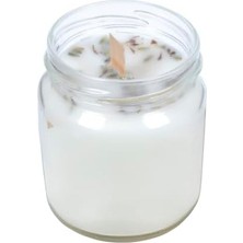 Prime Lavanta Kokulu Taneli Dekoratif Ahşap Fitil 200 ml Kutulu Hediyelik Kavanoz Mum