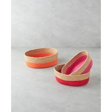 Prime Colorful Kağıt Ip Sepet Pembe