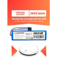 Electroll Xiaomi Mi Vacuum Mop 2c 2in1 Uyumlu Batarya (Yüksek Kapasite) 2800MAH Robot Süpürge Pil XMSTJQR2C