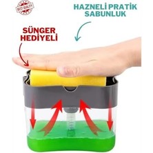 Prime Süngerli Sıvı Bulaşık Deterjanı Dispanseri, Süngerli Basmatik Sıvı Deterjanlık