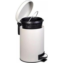 Prime Paslanmaz Pedallı Çöp Kovası Beyaz 3 Lt (000300-2)