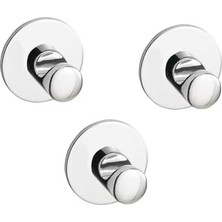 Prime Skoghall Kanca, Kendinden Yapışkanlı, Krom Kaplama, 3 Adet, 160 x 100 mm