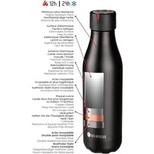 Prime Les Artıstes Paris A-4373 Bottle'up Termos, 500 Ml, Bpa Içermeyen Termos, Tekrar Kullanılabilir, 12 Saat Sıcak ve 24 Saat Soğuk Tutar, Paslanmaz Çelik, Bölünmüş Pembe Tasarım