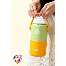 Prime 820 ml Sızdırmaz 2 Kaseli 304 Paslanmaz Çelik Lunch Box Yeni Nesil Sefer Tası Kaşıklı Askılı -1267820