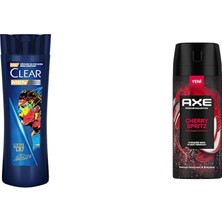 Prime Clear Men Kepeğe Karşı Etkili Şampuan Legend By Cr7 Cristiano Ronaldo 350 ml + Axe Premium Erkek Sprey Deodorant Cherry Spritz 15 0 ml