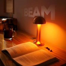 Prime Yemek Masası Lambası Şarjlı Otel Restoran Cafe Masa Lambası Dimmerli Dekoratif Lizbon Dokunmatik Sunum Lambası 3 Kademeli Işık Modu Restaurant Masa Üstü Lamba