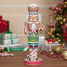 Prime Kurt S. Adler Kurt Adler 40 cm Ahşap Zencefilli Kurabiye Fındıkkırıcı, Çoklu