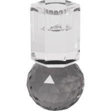 Prime Kristal Mum Tutucu, Gri/açık, 10,5X6X6 cm