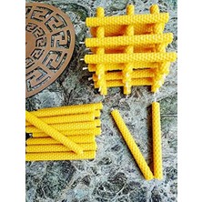 Prime (24 Adet) 14CM El Yapımı Dilek Mumu Doğal Petek Mum Beeswax Candle Bal Mumu Mum