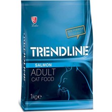 Trendline 1 kg Somonlu Kedi Maması Yetişkinler İçin Besleyici Tatlı Mama Segmenti