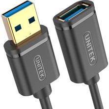 Unıtek USB 3.0 A Fiş USB A Jak/uzatma Kablosu / 2 Metre, Siyah/uzatma Yazıcı, Klavye, Kart Okuyucu Vs. IÇIN/Y-C459GBK