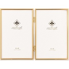 Prime Frames Çift Resim Çerçevesi, 10 x 15 Cm, Altın Rengi, 4 x 6 Çift