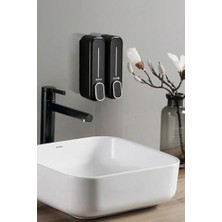 Prime Duvara Monte 350ML Beyaz Sabunluk Sıvı Banyo El Duş Jeli Şampuan Dağıtıcısı 1450