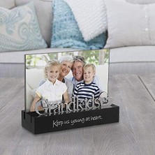 Prime International Designs Grandkids Masaüstü Ifadesi Gümüş Kelime Eklentisi Resim Çerçevesi, 4x6, Siyah
