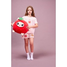 DeFacto %100 Pamuk Regular Fit Elastik Bel 2'li Kalpli Açık Pembe Pijama Takımı Kız Çocuk H5509A826SM