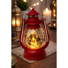 Askılı Fener Ramazan Süsleri, Ramazan Tavan Süsü Sarı Işıklar Işıkları Aydınlatmalı Şerit LED Ramazan Süsü LED Işık Kırmızı