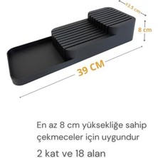 Prime Beylini 18'li Bıçak Standı Bıçaklık Tezgah Üstü Çekmece Içi Mutfak Düzenleyici Organizer Bıçak Düzenleyici