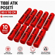 Genç Sağlık Tıbbi Atık Poşeti 80×110 cm 10 Rulo (100 Adet)