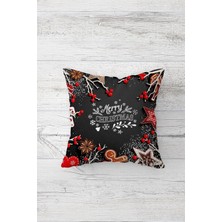 Prime Pelangi Yılbaşı Temalı Çift Tarafı Baskı Gizli Fermuar Yastık Kılıfı Kırlent Koltuk Yastık Kılıfı, Füme 45 x 45, 24691173445451