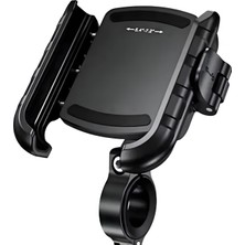 Coverzone Titreşim Önleyicili Motosiklet Bisiklet Scooter Atv Telefon Tutucu Gidon ve Ayna Bağlantılı Motor Tutacağı Güçlü Tutuş SR25