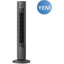 Philips CX5535/11 Salınımlı Kule Vantilatör: 5000 Serisi, 105 Cm, Uzaktan Kumanda, Zamanlayıcı, 3 Hız Kademesi, 3 Mod, 40 W, Güçlü Sessiz Hava Akışı, Aroma Difüzörü Olarak Uygun, Gri