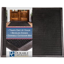 Prime Paspas, Dayanıklı, Kauçuk, Parmak Ucu, Dış Mekanlar Için, 24 Inç x 32 Inç, Siyah, 1