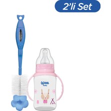Wee Baby Klasik Kulplu Pp Biberon 150 ml - Pembe (Temizleme Seti)