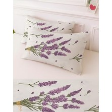 Prime Ezgi Desenli Pamuklu Yastık Kılıfı, Lavanta Deseni, 50 x 70 Cm, Lila, 2 Adet