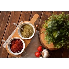 Prime Bambum B0021 Polito-2 Bardak Baharat Kabı, Tepsili, Kahverengi