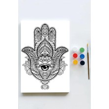 Prime (PSTER21602) Fatmanın Eli Mandala Tuval Kanvas Tablo Boyama Hobi Seti (30X40CM)