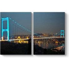 Prime Istanbul Night Tablosu 103 x 70-2 Parçalı