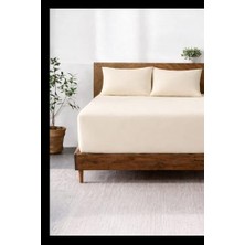 Prime Lastikli & Hipoalerjenik ÇARŞAF%100 Pamuk Penye Kumaş Krem 140X200, Luxcarsaf