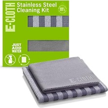 Prime Paslanmaz Çelik Temizleme Bezi, Mikrofiber, Gri, 1 Paket