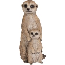 Prime Hi- Ltd. Küçük Anne ve Bebek Meerkat, Kahverengi