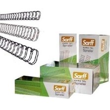 Sarff Karo Tel Spiral Kutu Gümüş 716-9.5 mm 100 Adet Fonksiyonel Ofis Malzemesi