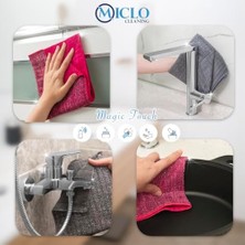 Prime Cleanıng | Inatçı Leke Zorkir Ovalama Bezi - Simli, Telli Bez (Çizmez) 40X40 Kare Desen | X2 Adet